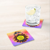 友情あるファンキー感謝祭 スクエアペーパーコースター (インサイチュ)