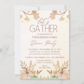 友情ある感謝祭のパーティー 招待状 (正面)