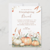 友情ある感謝祭のパーティー 招待状 (正面)
