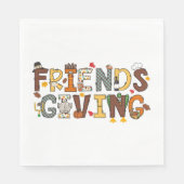 友情ある感謝祭をテーマにした スタンダードランチョンナプキン (正面)