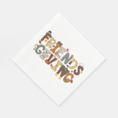 友情ある感謝祭をテーマにした スタンダードランチョンナプキン (角)