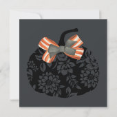 友情ある感謝祭ディナー秋の花模様 招待状 (裏面)