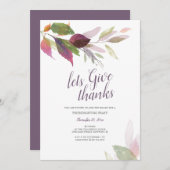 友情ある感謝祭招待状紅葉 招待状 (正面/裏面)