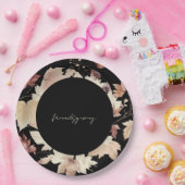 友情ある紅葉ブラックサンクスギビング ペーパープレート (パーティー)