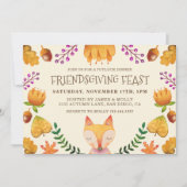 友情ある饗宴サンクスギビングパーティー 招待状 (正面)