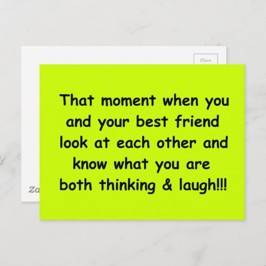 友情おもしろいの時最高のは友の顔 ポストカード (正面/裏面)