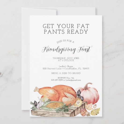 友情おもしろいの饗宴招待状 招待状 (正面)