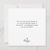 友情おもしろいピンクハートベスティーパーソナライズされた カード (裏面)