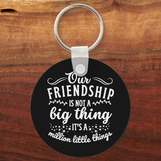友情おもしろい引用文 キーホルダー (正面)