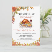 友情おもしろい深いディナーサンクスギビング招待状 招待状 (スタンド正面)