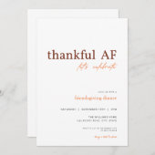 友情おもしろい深い感謝のAF招待状 招待状 (正面/裏面)