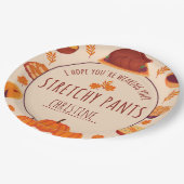 友情おもしろい深い感謝祭ディナーホリデー ペーパープレート (アングル)