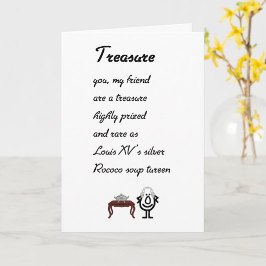 友情おもしろい詩 カード (黄色い花)