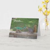 友情およびナット カード (黄色い花)