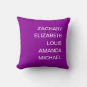 友情お祭り紫色の枕 クッション (正面)