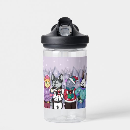 友情がハート ウォーターボトル (正面)