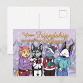 友情がハート ポストカード (正面/裏面)