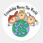 友情が世界のTシャツとギフトを動かす|過去記事 ラウンドシール (正面)