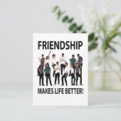 友情が人生をより良くする ポストカード (スタンド正面)