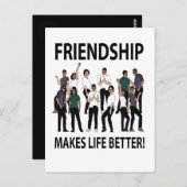 友情が人生をより良くする 友情 ポストカード (正面/裏面)