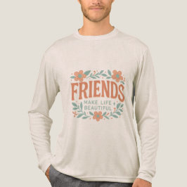 友情が人生を美しくする ロングスリーブシャツ トライブレンドTシャツ