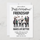 友情が人生を豊かにする フレンドシップパーティー 招待状 (正面)