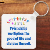 友情が善を増やす – 友情引用文 キーホルダー (裏面)