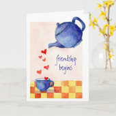 友情が始まる – グリーティングカード (黄色い花)