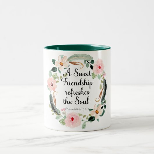 友情が心をリフレッシュする ツートーンマグカップ (中央)