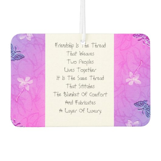 友情が糸になる カーエアーフレッシュナー (正面)