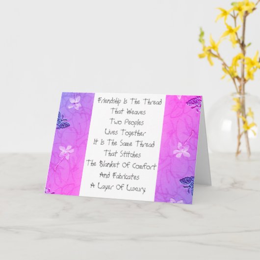 友情が糸になる カード (黄色い花)