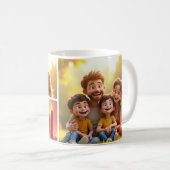 友情で強くなる。マグカップ コーヒーマグカップ (正面右)