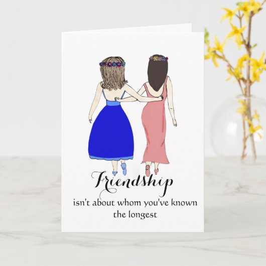 友情とは誰のことをいちばん長く知っているか カード (黄色い花)