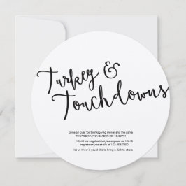 友情とサッカーの感謝祭の休日 招待状