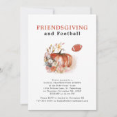 友情とサッカーの感謝祭ディナー 招待状 (正面)