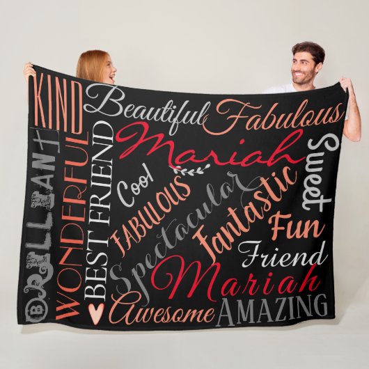 友情と意味の言葉を色に染める フリースブランケット (インサイチュ)