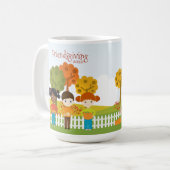 友情と感謝祭の饗宴 コーヒーマグカップ (正面左)