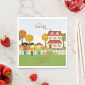 友情と感謝祭の饗宴 スタンダードランチョンナプキン (インサイチュ)