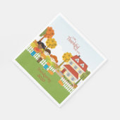 友情と感謝祭の饗宴 スタンダードランチョンナプキン (角)