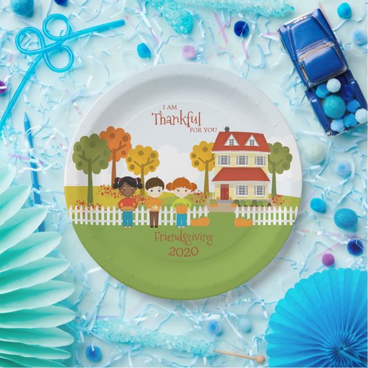 友情と感謝祭の饗宴 ペーパープレート (パーティー)