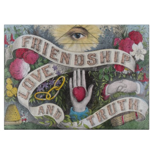 友情と断食 カッティングボード (正面)