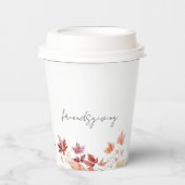 友情と白い感謝祭 紙コップ (正面)