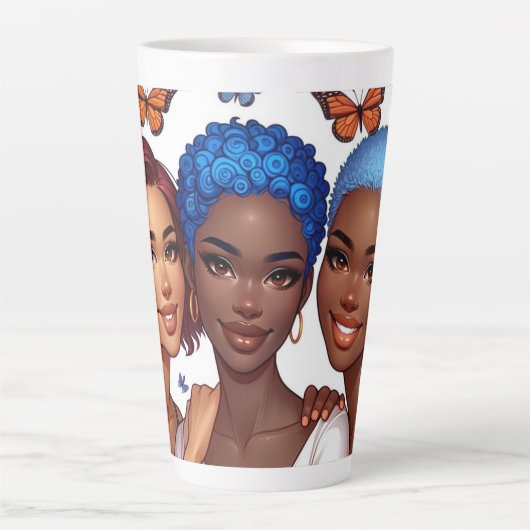 友情と言葉 カフェラテマグ (正面)