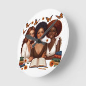 友情と言葉 ラウンド壁時計 (傾斜)