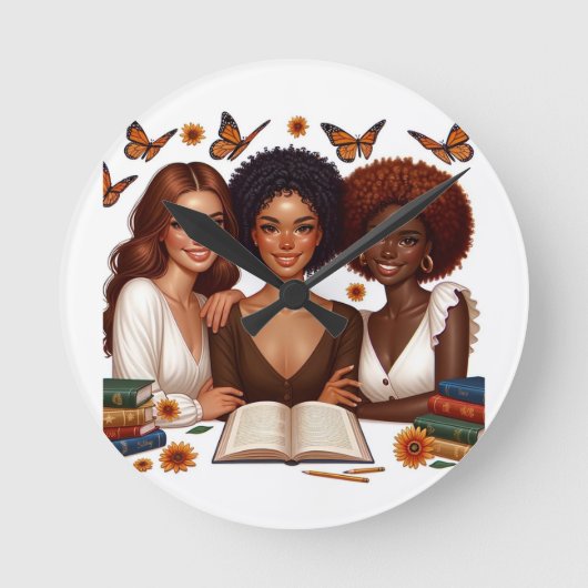 友情と言葉 ラウンド壁時計 (正面)