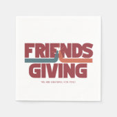 友情と高い5つの感謝祭パーティー スタンダードカクテルナプキン (正面)