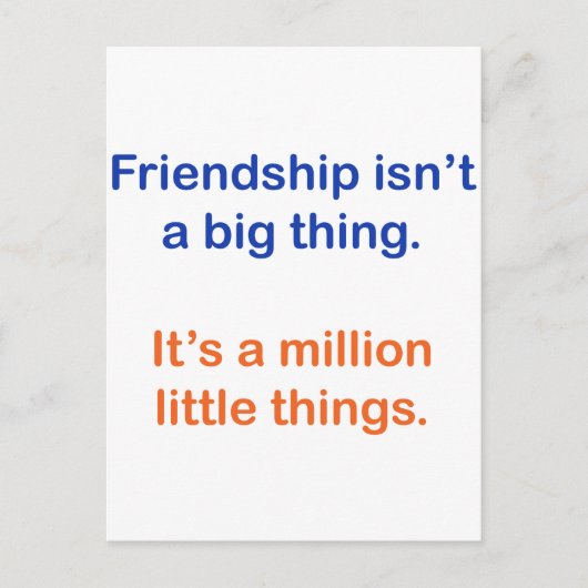 友情なんて大したことじゃない ポストカード (正面)