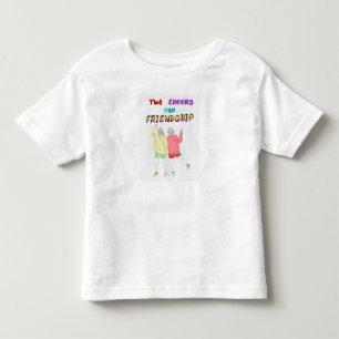 友情に乾杯！ 30人の女の子と7月の友達 トドラーTシャツ