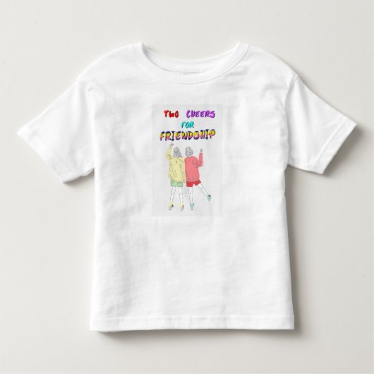 友情に乾杯！ 30人の女の子と7月の友達 トドラーTシャツ (正面)