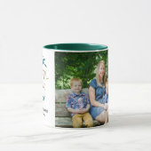 友情に感謝する写真パーソナライズされた|過去記事 マグカップ (中央)